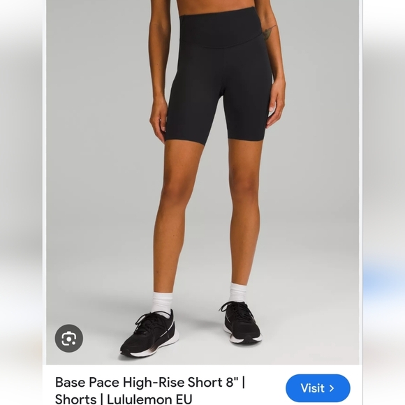 lululemon Base Pace Black High-Rise Shorts 8in Sz 4 Nwot - Picture 1 of 7